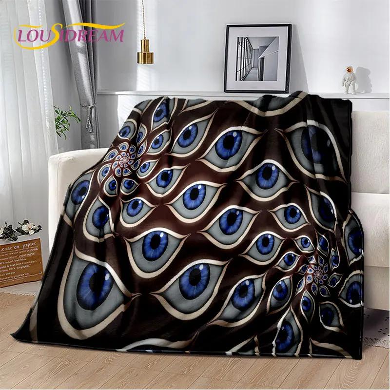 Cobertor de pelúcia macio Evil Eye Nazar Tree of Life, cobertor de flanela para sala de estar, quarto, cama, sofá, capa de piquenique para crianças