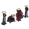 4Pcs/Set Resin Mini Figures Model Ancient Japanese Chinese Ninja Samurai Warrior Modeling Cool Miniature Car Decoration Gifts