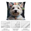 West Highland White Terrier Pillow Case  Plush Fabric Soft  Pillowcase Double Sided Print Cushion Cover Household Gifts
