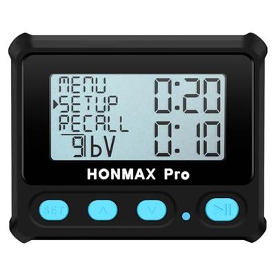 HONMAX 8100 Professioneller Intervall-Timer/Stoppuhr mit Hintergrundbeleuchtung, USB-C-Ladefunktion und Uhr (Schwarz)