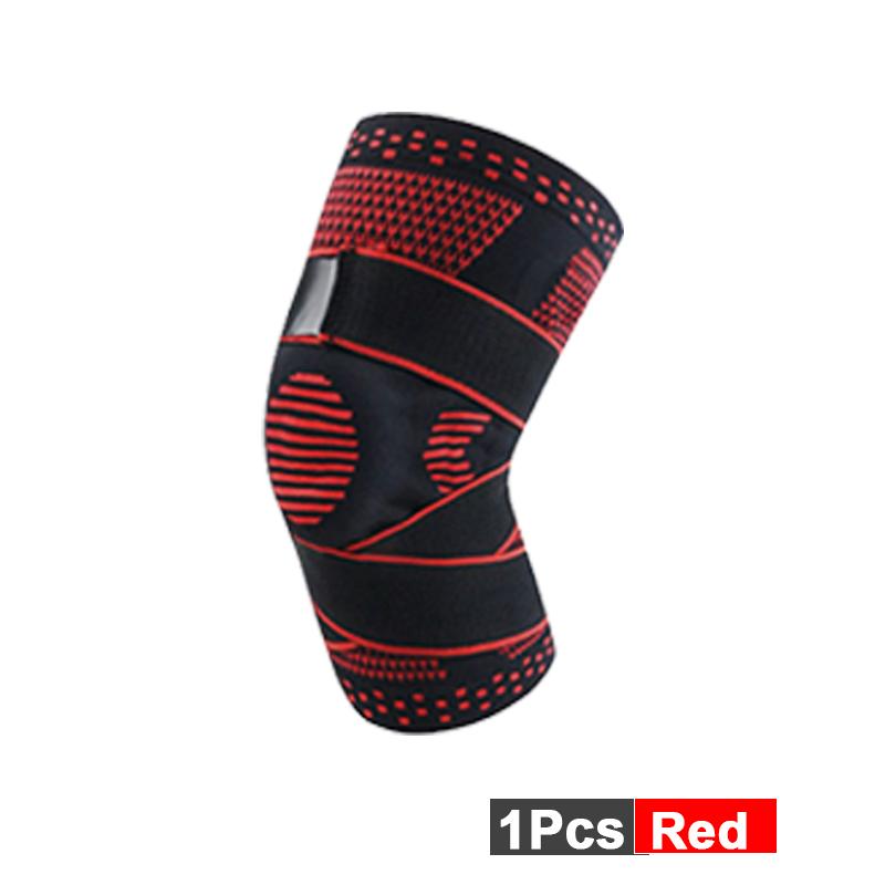 

1 шт., компрессионные бандажи для поддержки колена для бега, облегчения боли, восстановления после травм, баскетбола и других видов спорта M красный