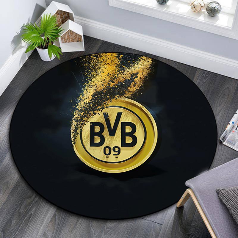BVB092 Round Area Rug,Carpet Rug for Living Room Bedroom Sofa Playroom Decor,Non-slip Floor Mat
