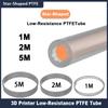 1/2/4M Suitable for Bambu Lab Creality Voron Anycubic Star-Shaped PTFE Tubes, 4mm Outer Diameter, Low Resistance, High Temperatu