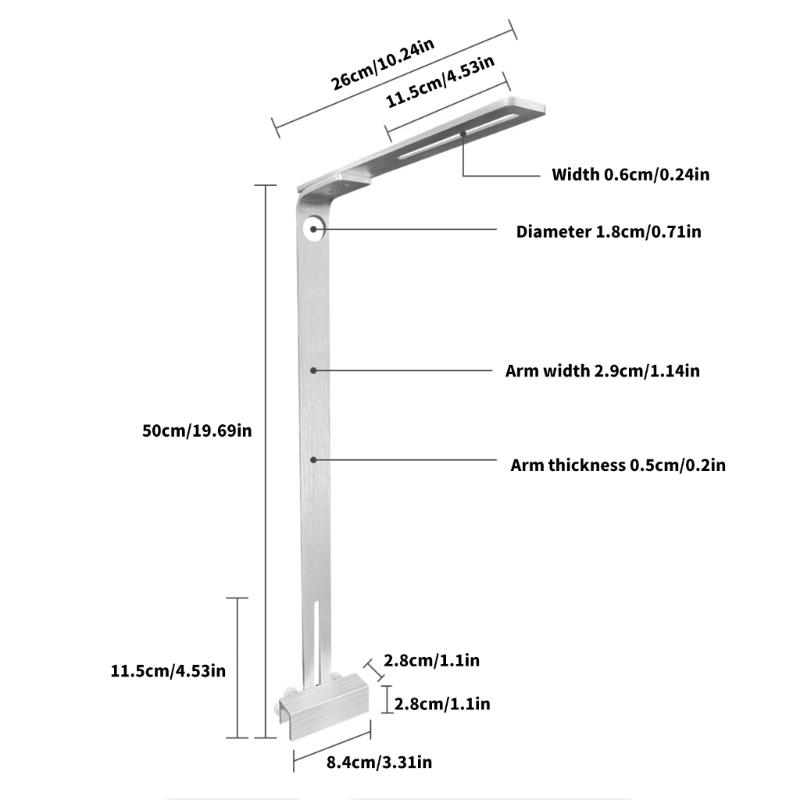 Aluminum Fish Bowl Light Stand 40cm cistern Lamp Hold grip 20cm Easy arrange And Direction Control