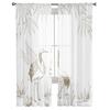 Cortina transparente de bambu com guindaste de vento clássico para quarto Cortina de voile de tule para decoração de cozinha e sala de estar Tratamento de janela