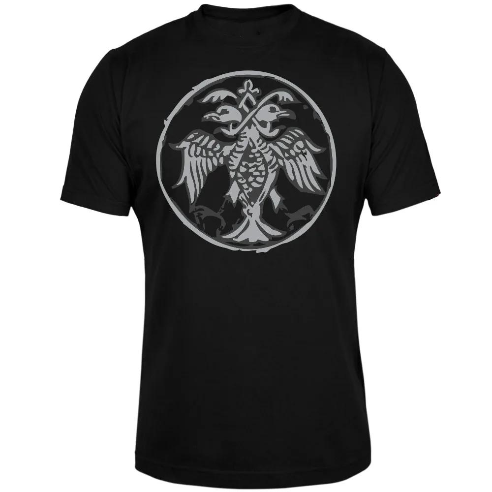 

White Royal Eagle of The House of Nemanjics. Serbian Ruler Badge T-Shirt. Summer Cotton Short Sleeve O-Neck Mens T Shirt New 3XL