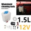 1.5L 12V Universal Windscreen Washer Bottle Tank Pump Wiper System Reservoir Kit Fluid Nozzle Sprayer Car Windshield Clean Tools
