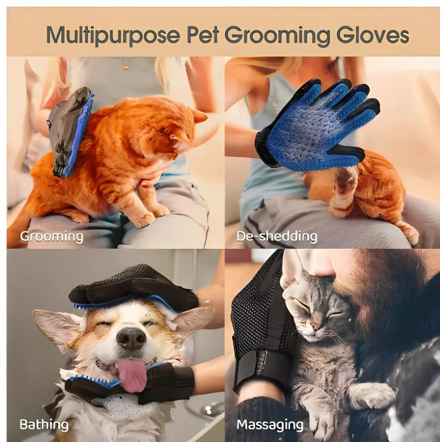 Pet cats and dogs comb cleaning gloves hair remover massage brush pet supplies cat accessories pet hair glove comb. 2025