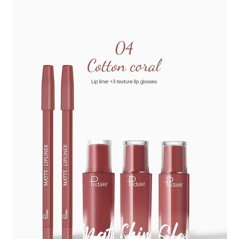 Pudaier - Matte & Pearlescent Liquid Lipstick Set - 6 Types