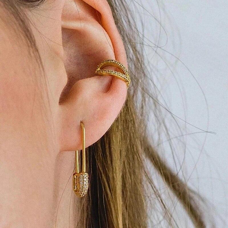 925 Sterling Silver Earrings  Trend Zircon Adjustable Stud Earrings Fashion Jewelri Wholesale Dropshipping