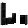 VidaXL 4-Piece Bathroom Furniture Set Storage Cabinet Toilet Cupboard Sink Cabinet Furniture 3071712