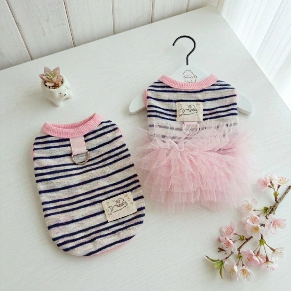 Thin Breathable Dog Cooling Vest Lace Skirt Pet T-shirt Fashion Puppy Princess Dress Small Dogs
