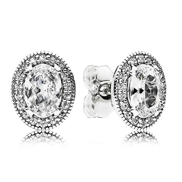 Nouveau 925 en argent Sterling mode boucle d'oreille Double Halo trèfle pétales d'amour coeur marguerite fleur Trio boucle d'oreille pour les femmes bijoux cadeau