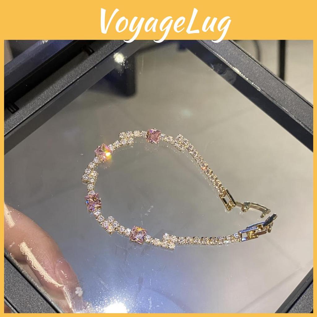 Minimalist Floral Zircon Copper Bracelet For Women With Elegant Design