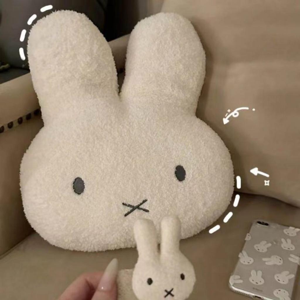 Kawaii Anime Miffy Rabbit Doll Cute Cartoon Super Soft Plush Toy Bed Throw Pillow Super Sofa Cushion A Birthday Gift For Girls