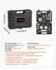 Engine Cylinder Compression Tester Kit, Pressure Gauge Range of 0-100 PSI, Automotive Leak Down Tester Kit with 4 Adapters, 2 Metal Tubes, Pressure