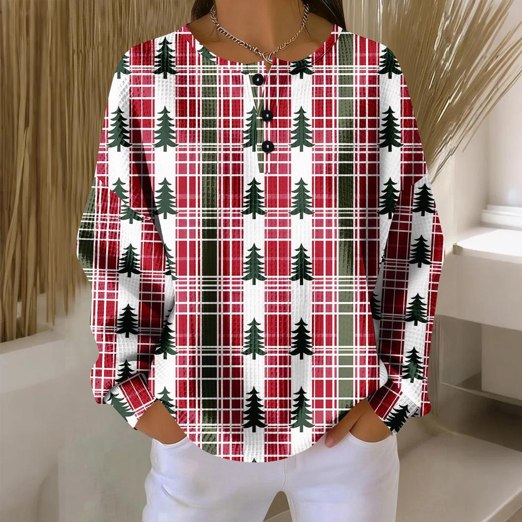 Women's Casual Shirts Long Sleeve Tops Button Up V Neck Loose Knit Fall Favorites For Women