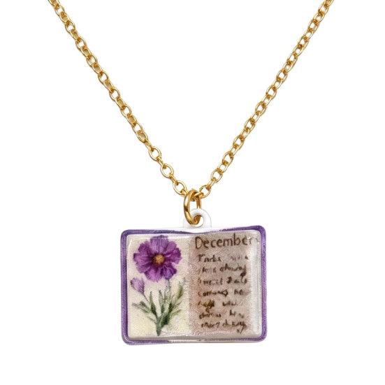 Flower Pendant Necklace Copper 17 Mm 1 Pc