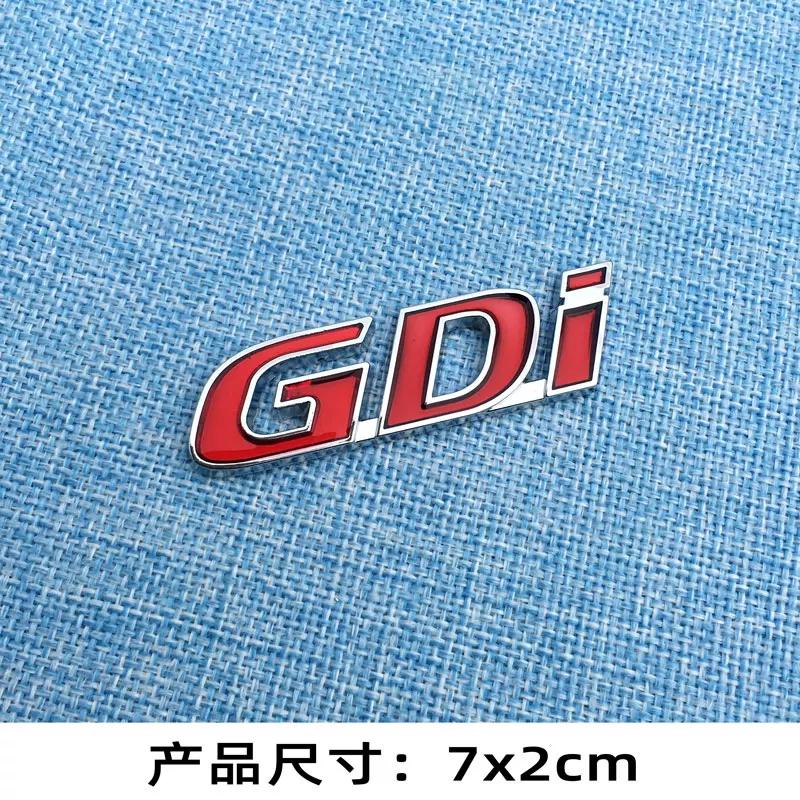 Personalized T GDI Car Sticker Body Decoration Sticker Gdi T Three-dimensional Metal Sticker Rear Trunk Sticker Letter Label Turbo