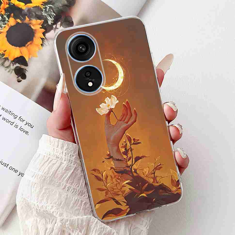 For Oppo A1 Pro 5G 6.7" Case Fashion Flower Painting Soft Silicone TPU Back Cover For Oppo A1 Pro a1 Pro PHQ110 Cases Bumper