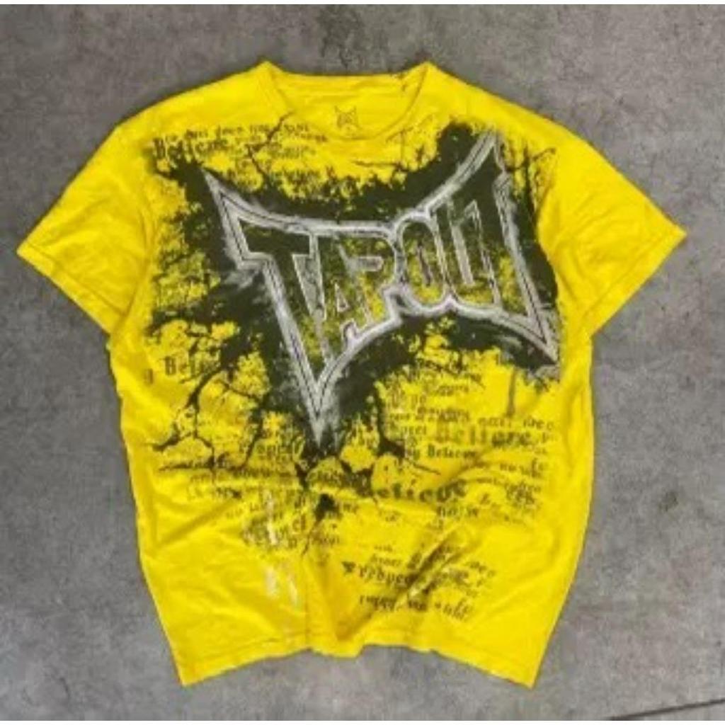 ZYLLO Print Street Y2K T-Shirt Mens Hip Hop Vintage Rock Oversized Clothing Baggy Casual American Couple Streetwear