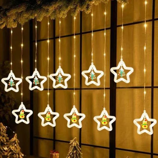 Beautiful Creative Christmas LED Light String Wish Ball Stars Decoration Lamp Wedding Holiday Party Atmosphere Lantern