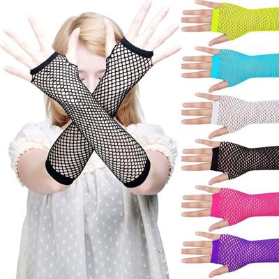 1 Paar Performance-Handschuhe Ausgeschnittenes Fischernetz Dünn Hohe Elastizität Fingerlos Dünn