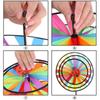 Flower Yard Decoration Triple Wheel Wind Spinners Rainbow Pinwheel Windmill Toys Garden Windmill