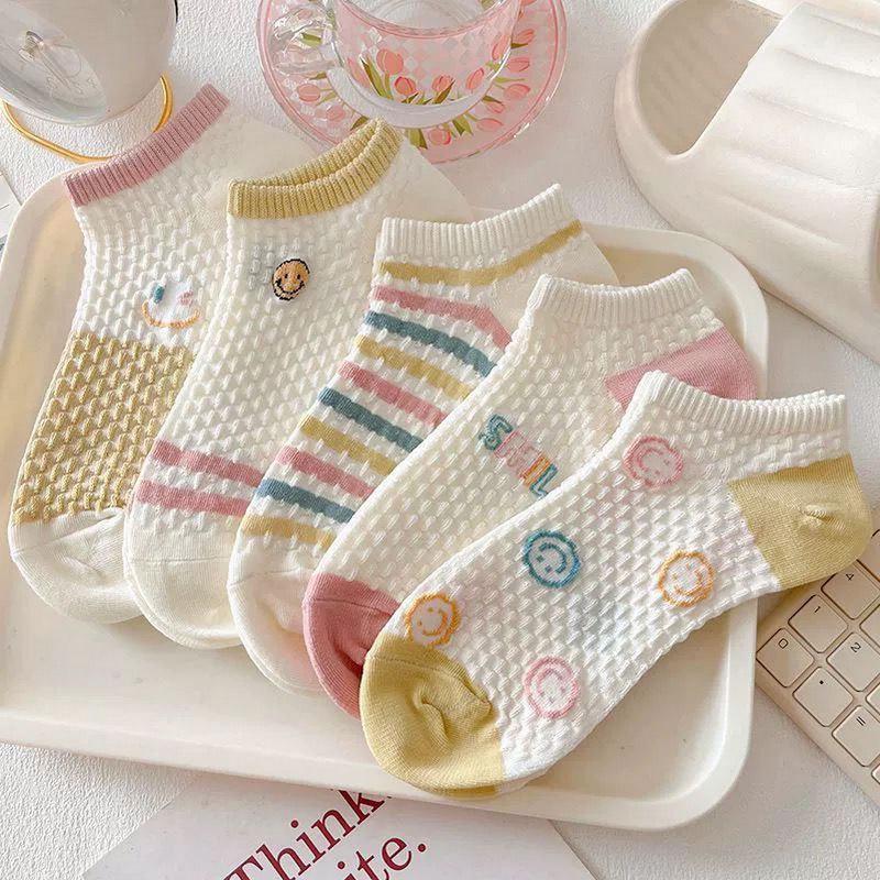 Women's Low-Cut Breathable Boat Socks - Korean Style, Spring/Summer, Deodorant, Short and Thin