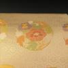 Used SO-835 Fukuro obi 6 pieces Pure silk Gold thread Phoenix flower round pattern Formal Luxury