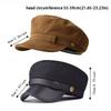 Cotton Cloth Flat Top Hat Suede Painter Hat Retro Newsboy Cap  Autumn Winter