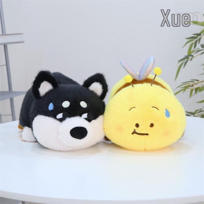 Shark Bee Husky Puppy Plush Pillow - Funny Sleep & Gift Toy for Girls