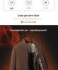Woodpecker Dad Winter Fleece-Lined Wool Coat for Middle-Aged and Elderly Men, Warm and Thickened, Sizes for 50s to 60s.