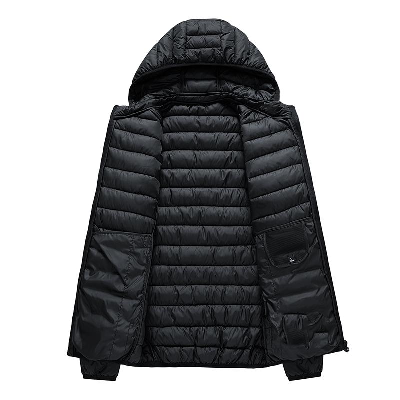 Men Parka Autumn Winter Warm Waterproof Jackets and Coats Mens Hooded Casual Outwear Detachable Hat Black Parkas Coat Male