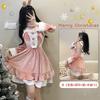 Xian Yi Christmas Dress Sexy Red Velvet Dress Plus Size Party Prom Bunny Cos New Year's Robe