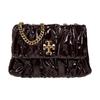 Kira Metal Double T Logo Chain Shoulder Strap Leather Crossbody Bag Women Bags Burgundy 142602-600