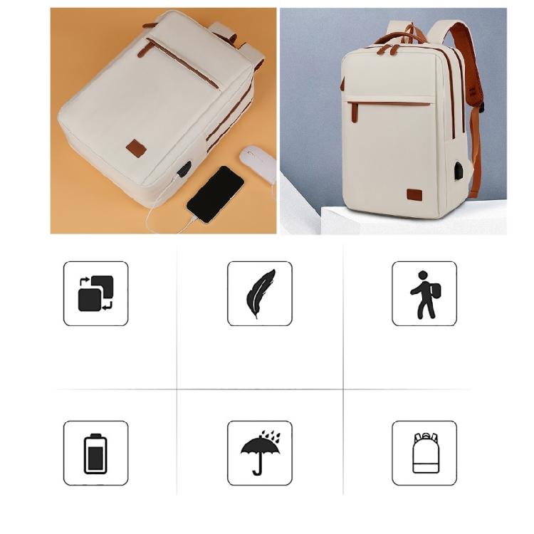 Practical School Bag Laptop Backpack with USB Charging Port Functional Daypacks