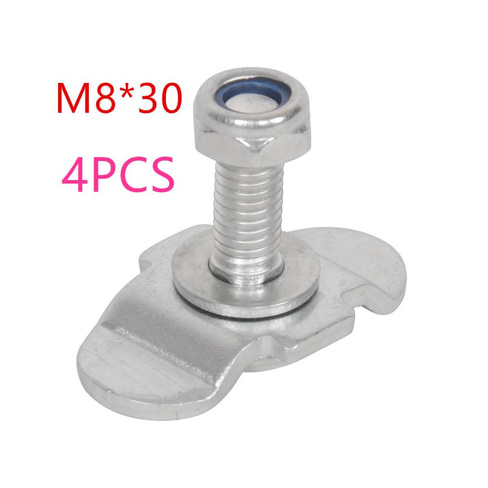 M8*30/M8*40/M8*60 L Track Threaded Stud Fittings L-Track Threaded Double Stud Lug Fitting Tie Down Used with L Track Rails 4Pack