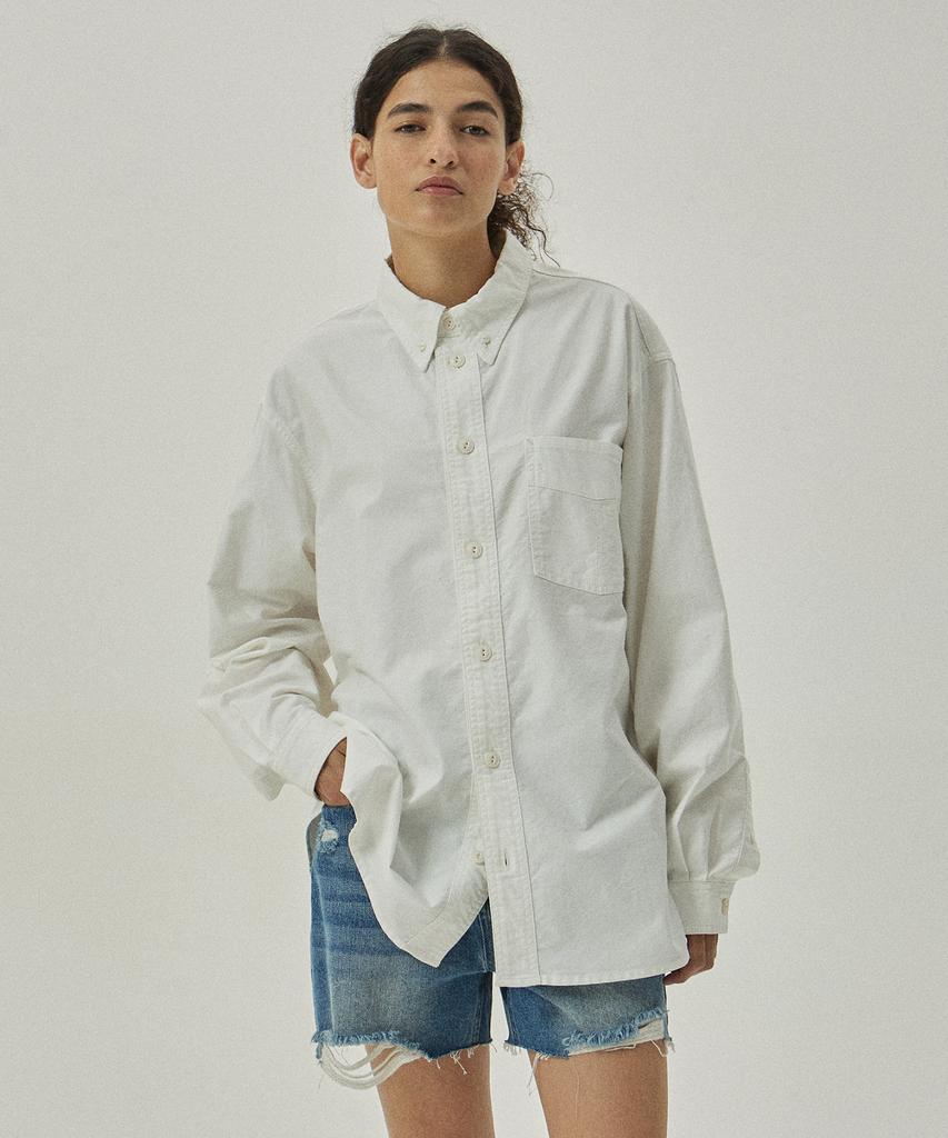 MAGOODGAN Labor 2112 Oversized Off-White Oxford Shirt