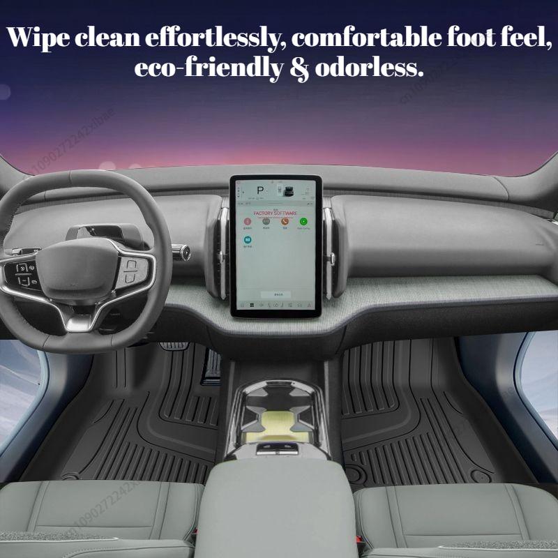 Custom TPE Floor Mats Full Surround, Anti-slip Waterproof Wear-resistant Interior Liners for Volvo EX30 2023-2026 durable