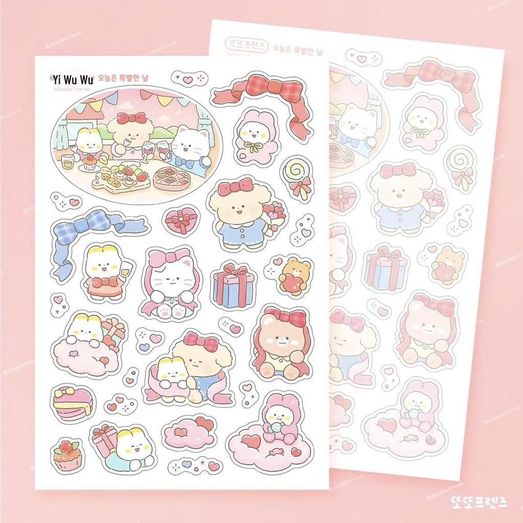 Korean Cute Bear Cartoon Stickers – Waterproof DIY Decoration Stickers