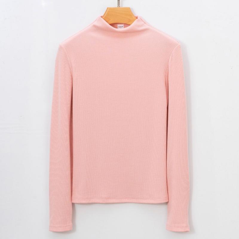 Nouă primăvară, vară, toamnă, cu gât rotund, cu mânecă lungă, tricou simplu, de înaltă calitate, pentru femei, tricouri de bază elastice, topuri casual pentru femei, tricou subțire