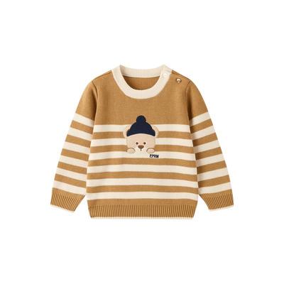 PawinPaw Boys' Cartoon Bear Crew Neck Sweater