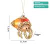 Fishing Series Christmas Tree Decoration Glass Painted Home Scene Decoration Pendants  Home
