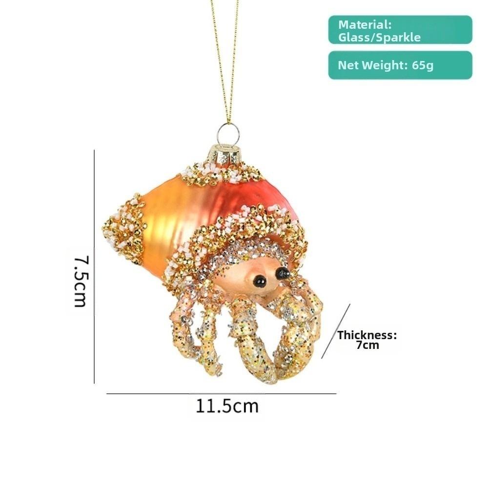 Fishing Series Christmas Tree Decoration Glass Painted Home Scene Decoration Pendants Home