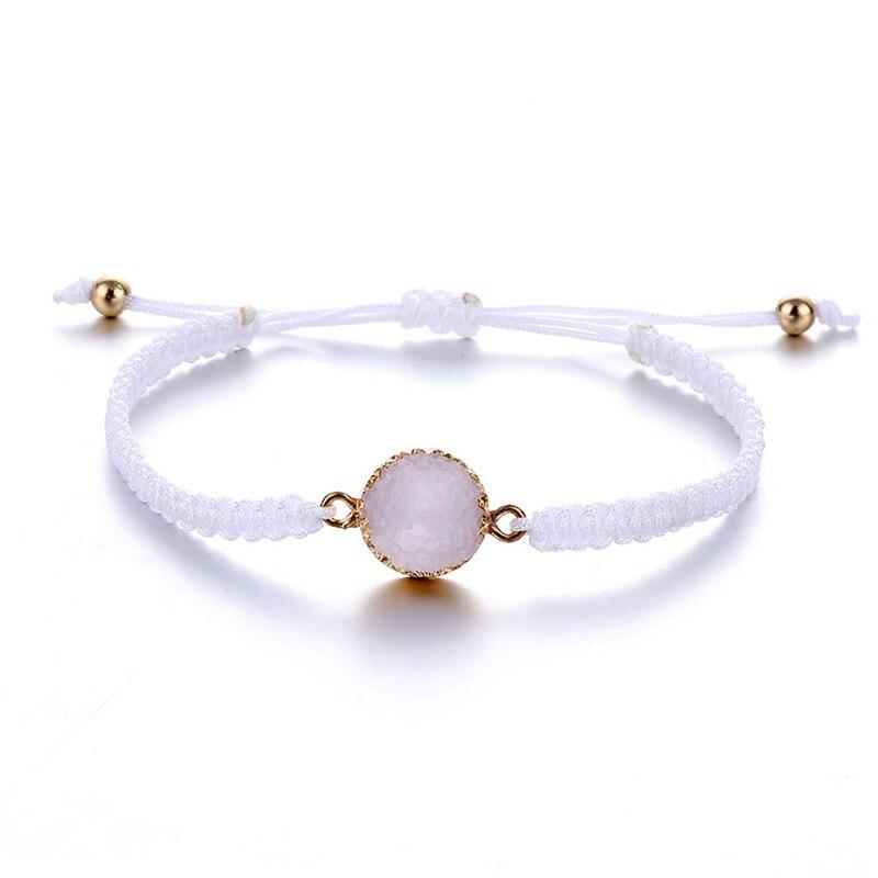 Charms Stone Bead Weave Rope Bracelets Women Girl Boho Handmade Party Gifts Jewelry