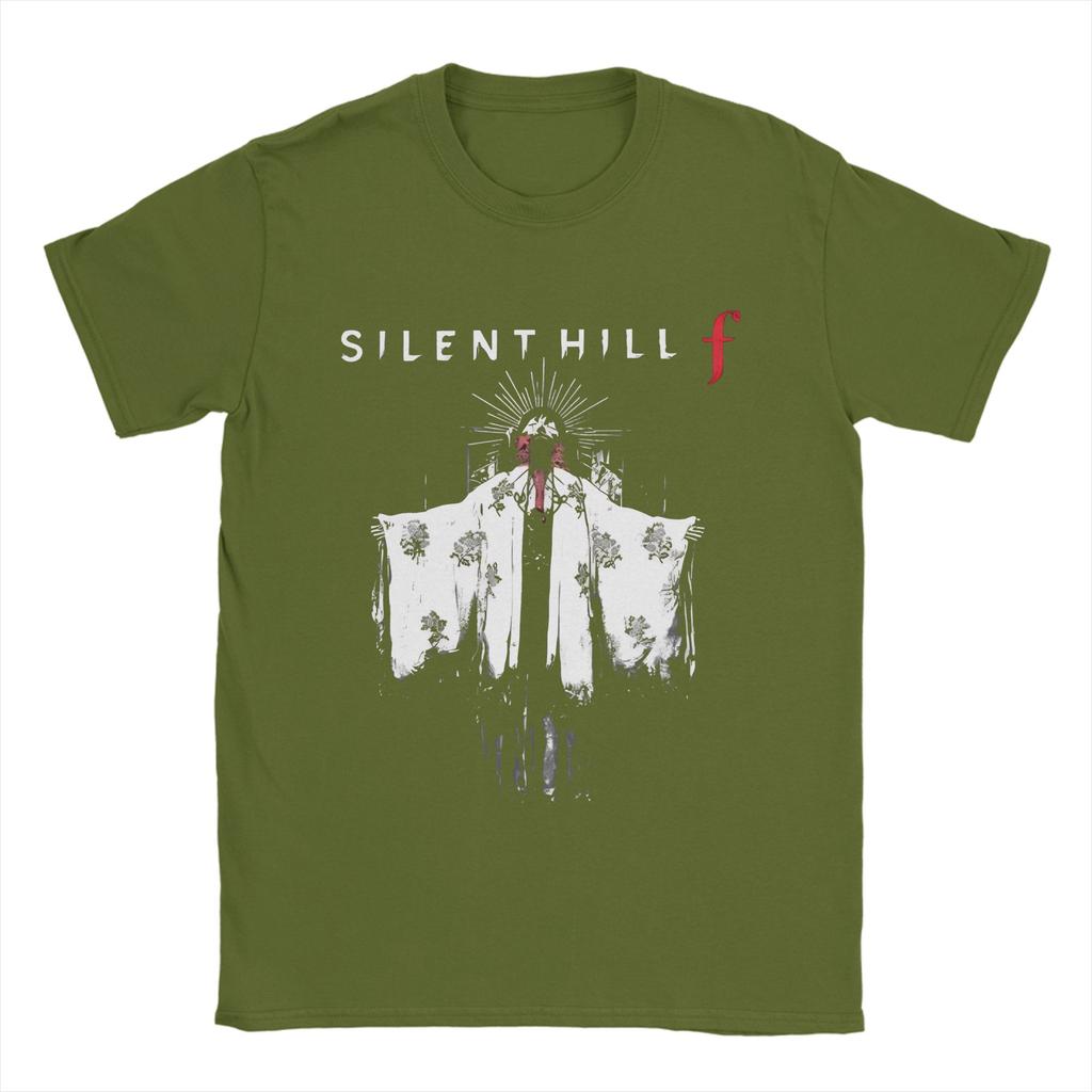 Silent Hill F T Shirt Men's 100% Cotton Vintage T-Shirt Round Neck Tee Shirt Short Sleeve Tops Printed