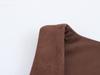 2024 Winter Women's Retro U-Neck Suede Effect Sleeveless Short Dress - European & American Style