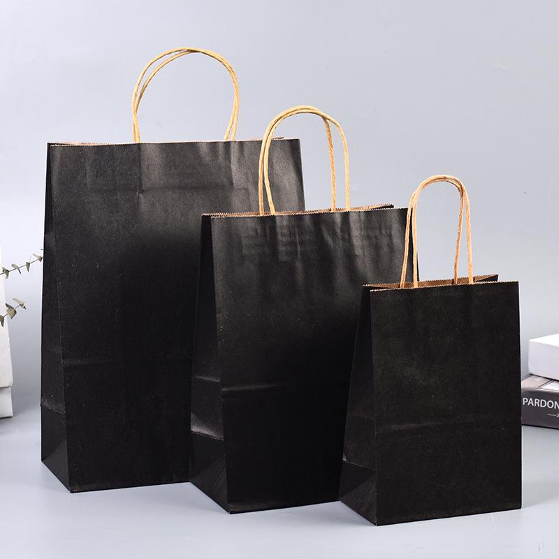 Custom White Kraft Paper Tote - Small Gift/Food Packaging Bag