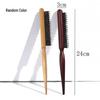 Portable Long Handle Boar Bristle Curling & Teasing Brush for Fluffy Hairstyles and Styling